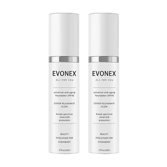 Age Defying Foundation - Light Sheer Coverage Tinted Face Sunscreen - Anti-Aging Tinted Moisturizer Cream - Foundation Serum for Women - Serum Age Defying Makeup (2pcs)