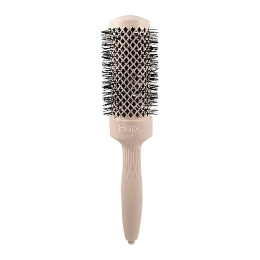 Cricket Hapi High Heat Harmony Thermal Brush - 1.75" Ceramic Barrel, Round Brush for Heat Styling with Hair Dryer, Mood-Friendly - Beige