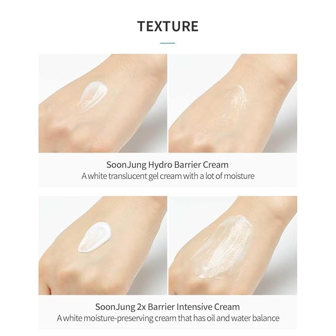 ETUDE SoonJung Hydro Barrier Cream Duo Set | 92.5% Moisturizing Ingredients, Gel Formula for Soothing, pH Balanced Moisturizer for Hydrating, Panthenol, Madecassoside, 8.78 Fl Oz (Jar Type)