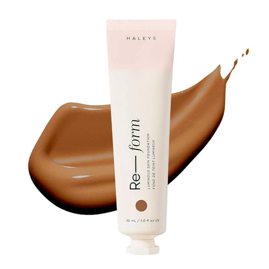 HALEYS Luminous Skin Foundation - VEGAN + CRUELTY-FREE - Lightweight Foundation with Medium-to-Full Coverage for Natural Glow - Oil-Free Beauty, Sensitive & Acne-Prone Skin - Fragrance-Free (7.25)