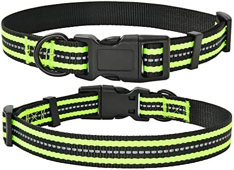 Mile High Life Reflective Dog Collar, Adjustable Lightweight Quick Release