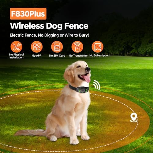Wireless Dog Fence with Radius 25-999 Yards for Outdoor Use