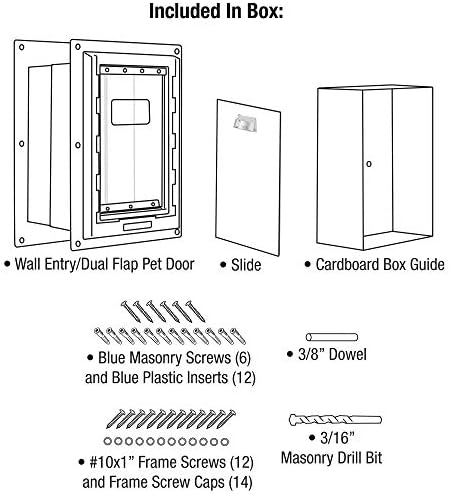 Ideal Pet Products Wall Entry Pet Door Double Flap for Walls