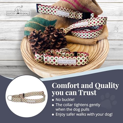 Lucky Love Dog Martingale Collar for Large Dogs No Slip Cute – Pongo, Large