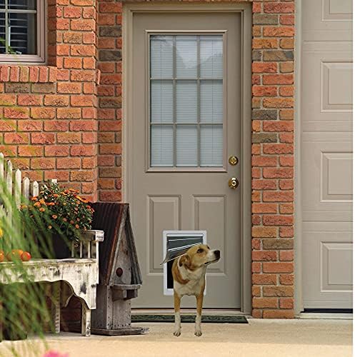 Ideal Pet Products Designer Series Plastic Pet Door | Telescoping Frame, Medium, 7" x 11.25" Flap Size