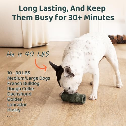 MENGJINGO Interactive Dog Toys for Aggressive Chewers, Long-Lasting Frozen Dogs Treat Holder to Keep Them Busy, Indestructible Dog Enrichment Toys - Reduce Anxiety, Safe for Large/Medium Breed