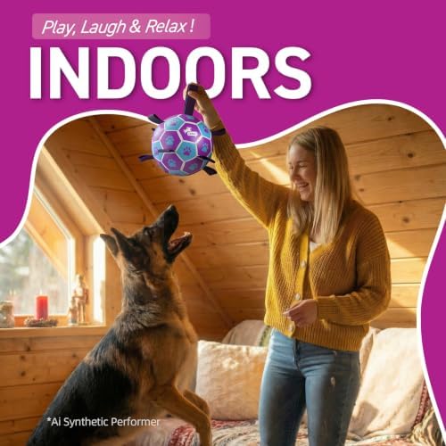 QDAN Big Dog Toys, Large Herding Ball for Dogs Large, Outoor Soccer