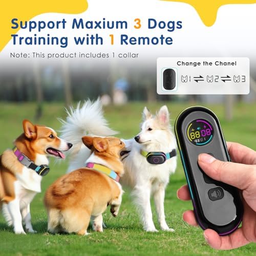 2-in-1 Dog Shock Collar and Bark Collar for Dogs– 2000FT Dog Training Collar with Remote, IP67 Waterproof e Collar with Anti-Bark/Beep/Vibration/Shock Modes for Small Medium Large Dog