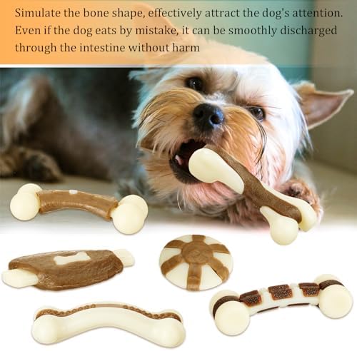 Libima 6 Pcs Dog Chew Toys for Aggressive Chewers, Fresh, Small