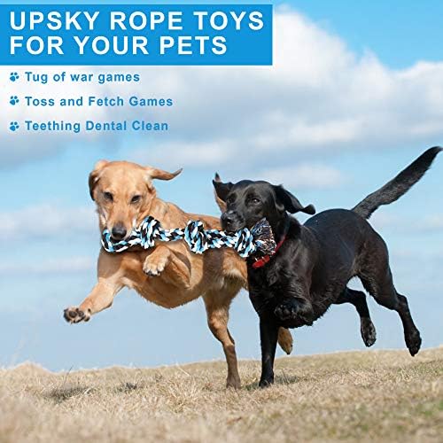 UPSKY 2 Pack Dog Rope Toys, Heavy Duty Dog Chew Toy for Aggressive Chewers