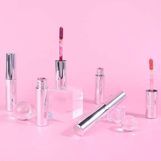 Full-On Plumping Liquid Lip Gloss, Red Brown Hydrating Lip Plumper Lip Blam Lipstick, High-Shine Tinted Formula for Fuller, Nourishes, Moisturizes & Softens Lips, Cruelty-Free (Red Brown)