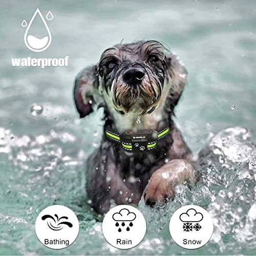 Dog Bark Collar- Rechargeable Collar- Humane, Optional No Shock Barking Collar- with Vibration & Beep- Bark Collar for Small, Medium & Large Dogs- Anti Barking Collar (Orange)