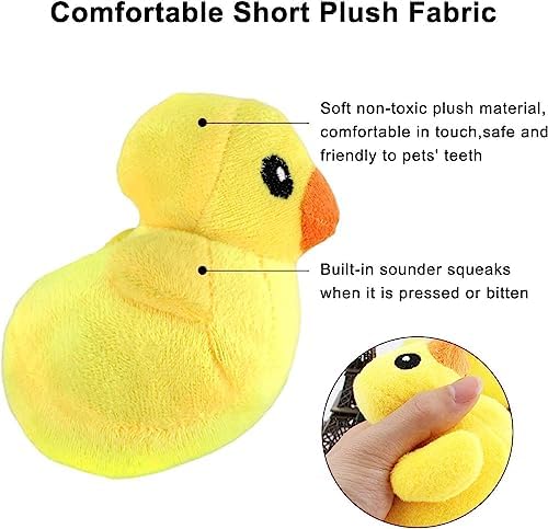 LEGEND SANDY Dog Squeaky Toys, Plush Small Dog Toys for Dogs, Stuffed with Squeakers,14 pcs Puppy Toys with a Carrying Bag for Small Medium Size | 14 pcs Puppy Toys with a Carrying Bag for Small Medium Size, Puppy Chew Toys for Teething