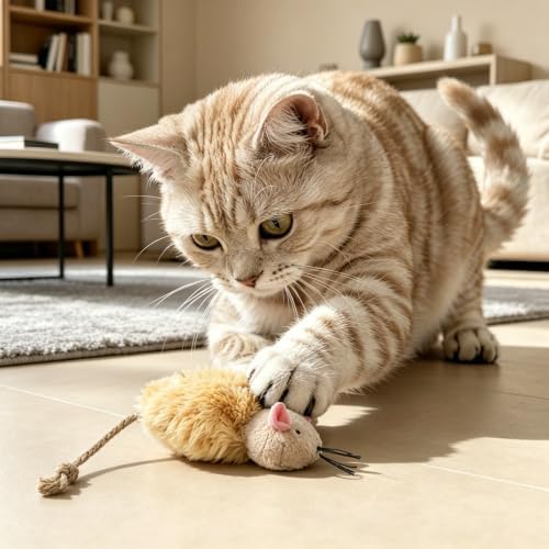 3 Pcs Refillable Catnip Toys for Cats with 3 Pcs Catnip Bags, Plush Refillable Catnip Toys, Interactive Catnip Toys for Exercise and Play, Catnip Toys Mouse