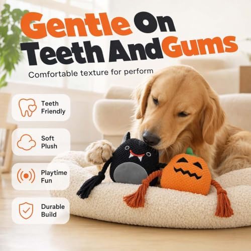 Tough Dog Toys for Aggressive Chewers (Black Bat)