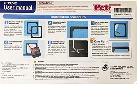 TAKARA INDUSTRY Pet Dog Door for Screens, Medium/Large