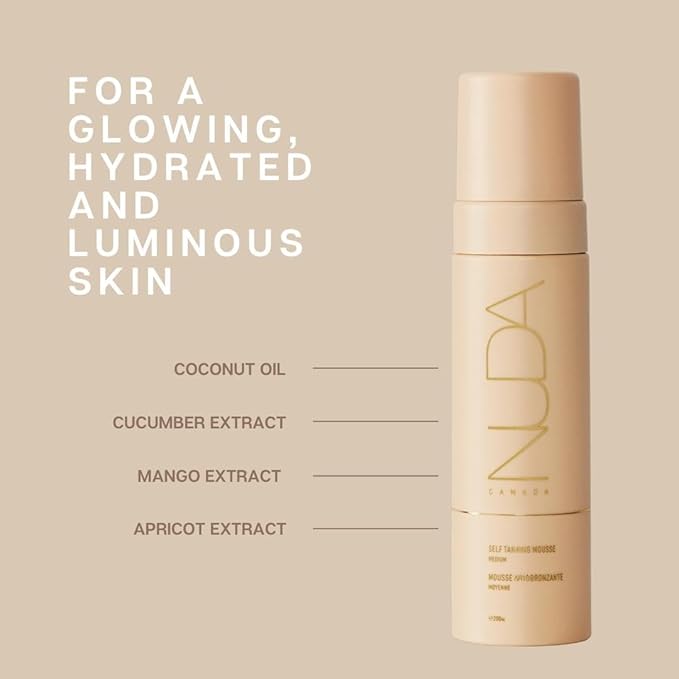 Nuda Medium Self-Tanning Mousse and Original Face Tan Water Bundle