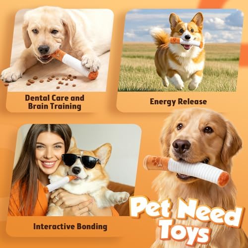 KEZKALS Funny Dog Toys for Small Medium Dogs, 3 Pack Squeaky Dog Toy