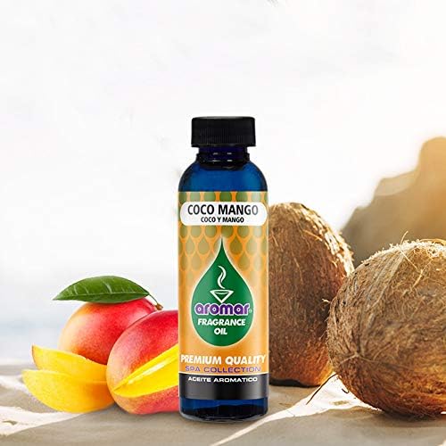 AROMAR Premium Fragrance Oil, 4oz Bottle 3 Pack Long Lasting Aromatic Scent, Fresh and Revitalizing Aromatherapy for Living Room, Bedroom, and Kitchen 12oz Coco Mango