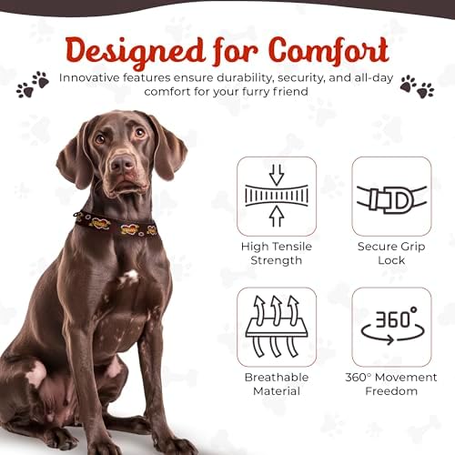 Tooth & Honey Martingale Dog Collar, 1.5-Inch Wide Mom Tattoo Heart Design