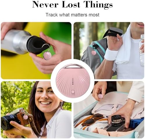 Air Tracker Tag, [MFi Certified] Smart Tag, Pet Bluetooth Tracker for Apple Find My, IP68 Waterproof,Replaceable Battery, Key Finder and Item Locator for Keys, Bags, Pets, Wallet-Pink