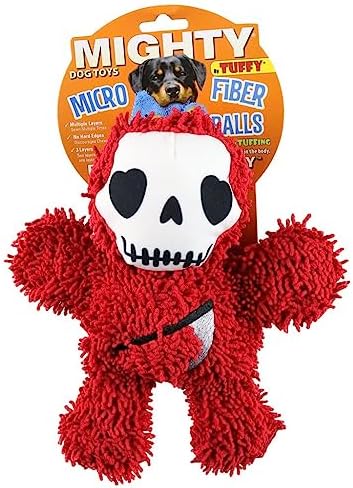 MIGHTY Tuffy Microfiber Medium Grim-Reaper Ultra Durable Plush Dog Toy