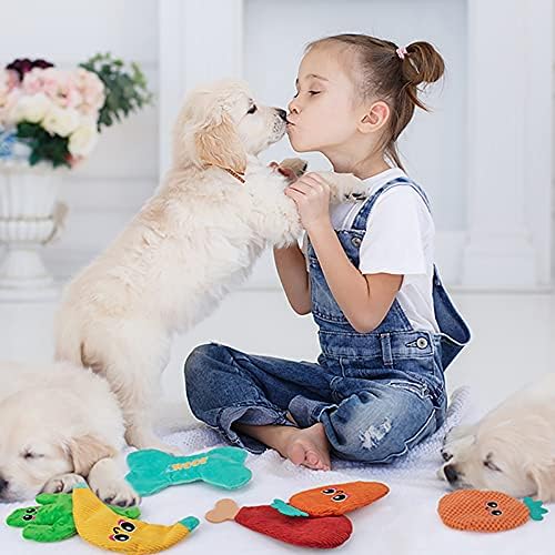 AWOOF Dog Toys No Stuffing, Crinkle Dog Chew Toys