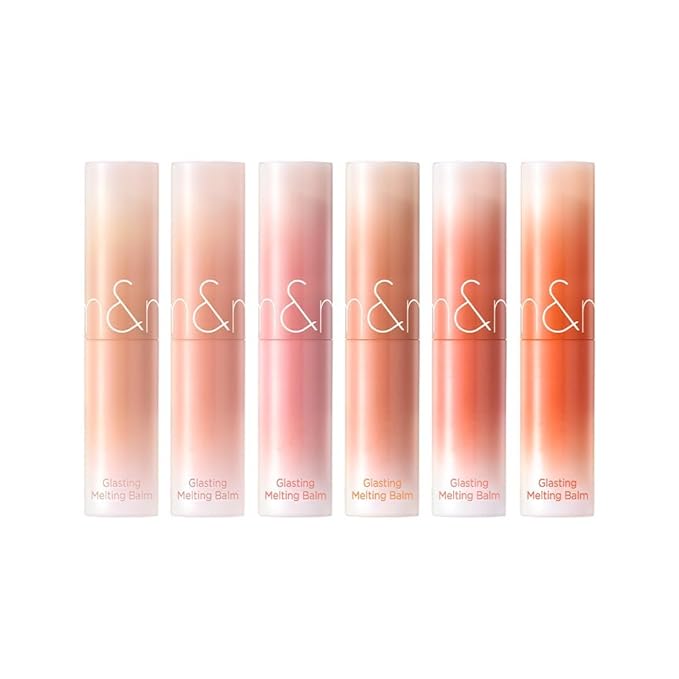 rom&nd GLASTING MELTING BALM #12 Veiled Rose - Hydrating Tinted Lip Balm & Gloss Stick | Sheer Muted Rose Nude, Crystal Water-Gloss Shine | Non-Sticky K-Beauty for Plump, Moisturized Lips