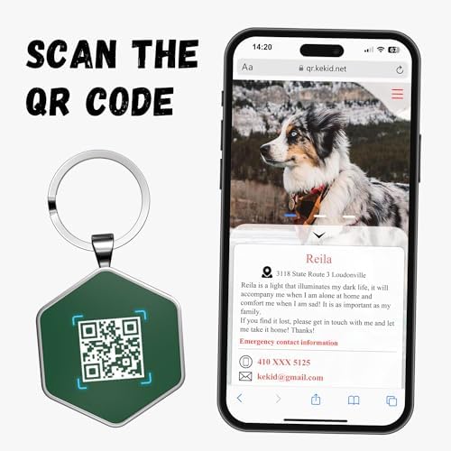 Smart Pet ID Tags - Personalized Dog Tags with QR Code for Instant Location Alerts