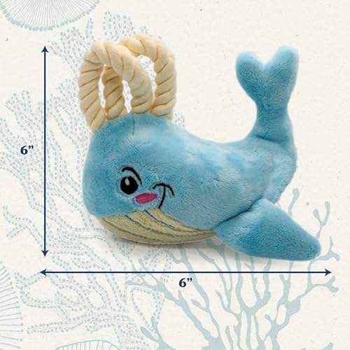 Premium Plush Dog Toy - Whale Plush Dog Toy, Jumbo Eco Friendly