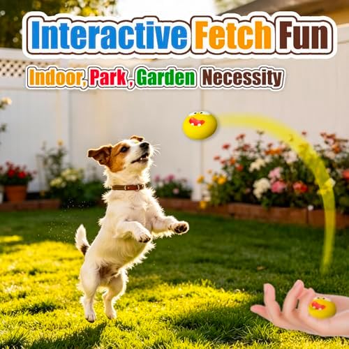 HOLYSTEED Latex Squeaky Dog Toys for Small Dogs, Mini Breed, 2.2" Flat Ball