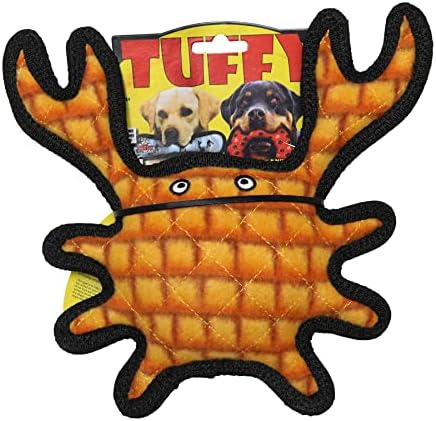 TUFFY® - Original : Crab Dog Toy : : Ultra Durable Plush Toy with Multiple Layers & Reinforced Seams, Washable and Floats, Original Construction