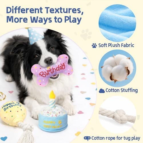 3-Pack Dog Birthday Toys
