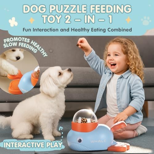 Interactive Dog Toys & Cat Toys for Indoor Cats, Dog Puzzle Toy Slow Feeder Bowl, Puppy Enrichment Toys, Interactive Cat Toys, Dog Feeder Puzzle Toy for Smart Dogs to Keep Them Busy with Silicone Mat