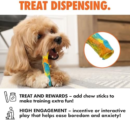 Max Fusion with Nike Grind, Arlee Twiggy Dog Toy, Chew Toy for Play, Fetch, Tug, M