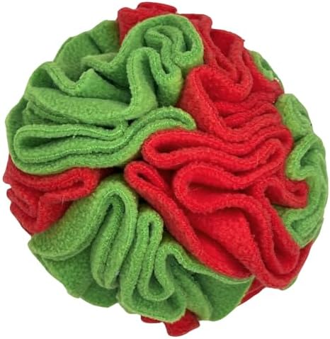 Glory To Dog Small Breed Snuffle Ball Foraging Dog Toy Christmas Green/Red