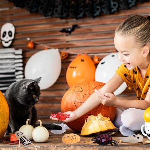 FOIMAS Halloween Catnip Toys,Pumpkin Ghost Catnip Toy Chew Bite Toy for Cat Interactive, Pack of 6