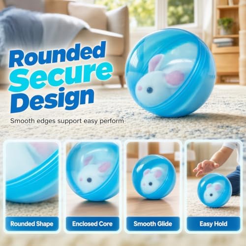 Interactive Cat Toy Ball, 2026 Rechargeable Self-Rolling Cat Toy Ball, Electric Hamster Running Rolling Ball with Auto Obstacle Avoidance, Automatic Moving Cat Toys for Indoor Cats & Dogs, Blue Mix