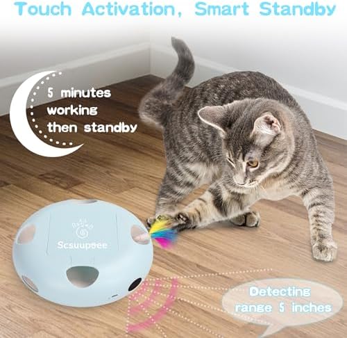 Rechargeable Interactive Cat Toy, Blue