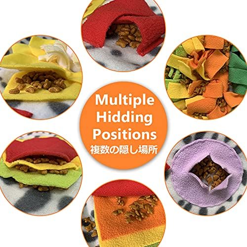 SCHITEC Snuffle Mat for Dogs, Nosework Feeding Blanket Sniffing Pad for Interactive Games, Foraging Puzzle Enrichment Toys for Large Small Medium Pets
