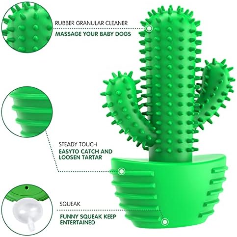 Pamlulu Dog Chew Toys Dog Toothbrush Stick Teeth Cleaning Brush Dental for Medium Large Dog, Puppy Christmas Easter Birthday Gifts, Outdoor Squeaky Toys for Aggressive Chewers Interactive Tough Toys