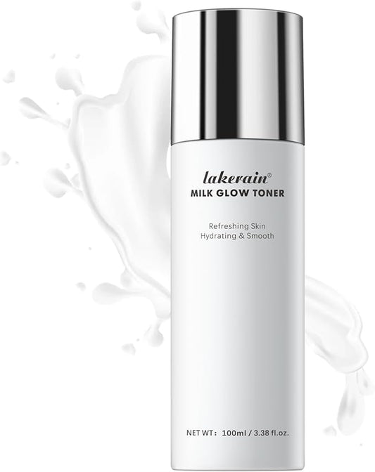 Milk Glow Toner for Face - Deep Hydrating Milky Facial Toner with Niacinamide, Refreshing Skin, Moisturizer & Smooth, Ordinary Toner Skin Care, Cruelty Free, Vegan (100ml)
