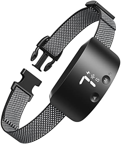 NBJU Bark Collar for Dogs,Rechargeable Anti Barking Training Collar with 7 Adjustable Sensitivity and Intensity Beep Vibration for Small Medium Large Dogs (Black)