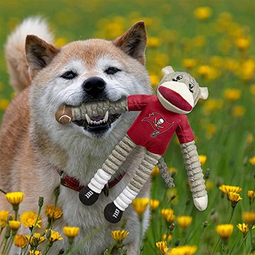 Littlearth NFL Tampa Bay Buccaneers Sock Monkey Pet Toy, Team Color, One Size
