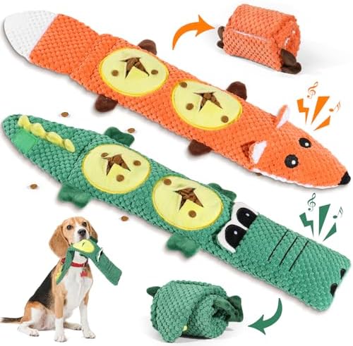 2-Pack Aggressive Chewer Toy, Squeaker & Puzzle, No Stuffing