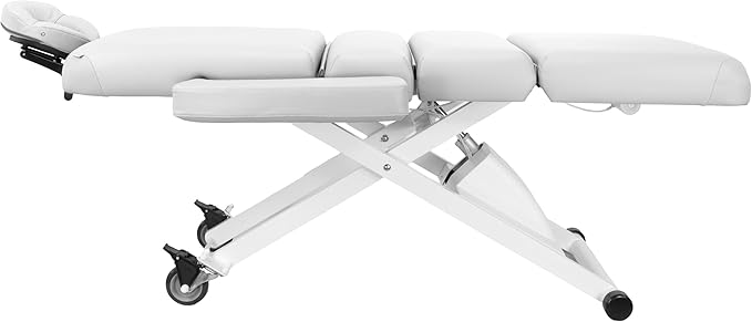 SKINACT Cleo Electric Spa Treatment Table, Facial Massage Bed ADA Compliant (White)
