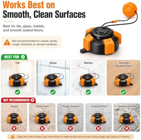 Interactive Suction Cup Dog Toy for Boredom Relief, Tug of War and Self Play with Rope and Rubber Ball, Dog Toys to Keep Them Busy Indoors Or Outdoors (bo)