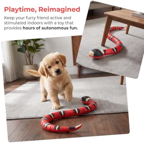 Electric Snake Toy for Cats & Dogs, Interactive Moving Cat Toy
