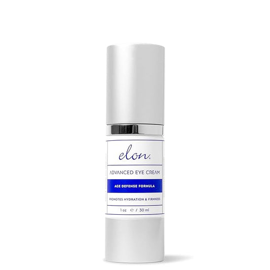 Elon Advanced Eye Cream for Hydrated & Firm Skin – Under Eye Cream w/ CoQ10, Peptides, Hyaluronic Acid Serum & MSM - Anti Aging Cream for Fine Lines & Wrinkles (1oz/30ml)