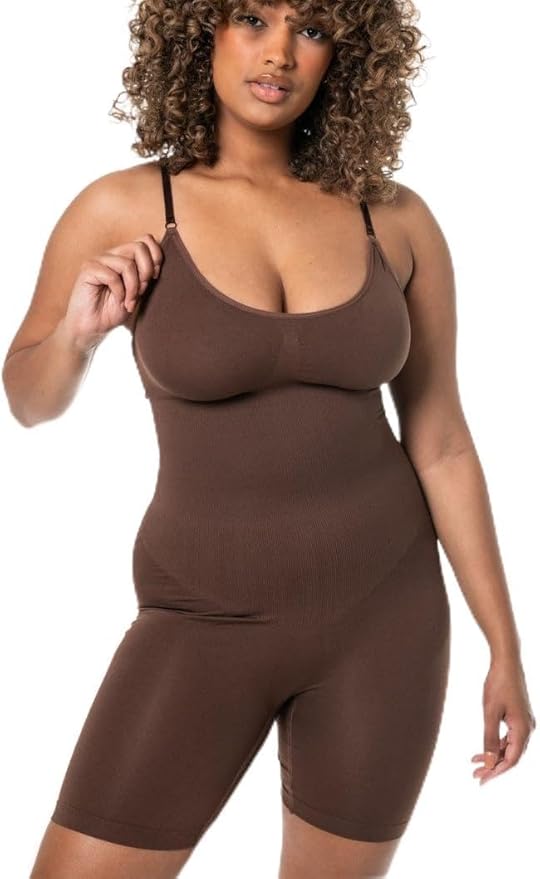 HeyShape Women's Seamless Tummy Control Waist Trainer Bodysuit - Full-Body Sculpting Shapewear with Round Neck